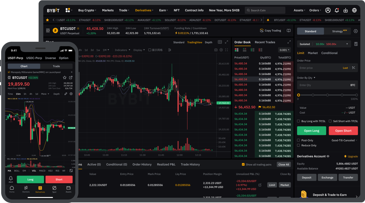 GabbarEx trading app on mobile and desktop